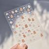 Graffiti Cute Cherry Cat & Bear Nail Art Stickers - DIY Self-Adhesive Bow Design