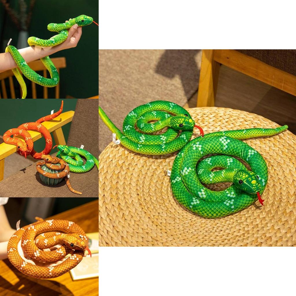 Adorable Realistic Plush Snake Toy Ultra Soft Cartoon Style For Pranks And Fun