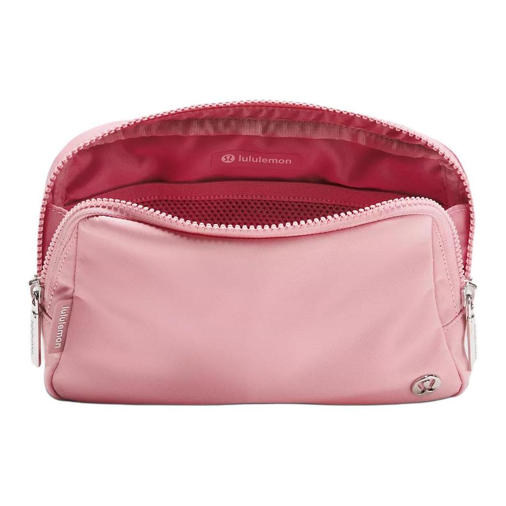 Lululemon Everywhere 2L Logo Zipper Nylon Waist Bag Large Unisex Waist Bag Pink LU9B11S-067913
