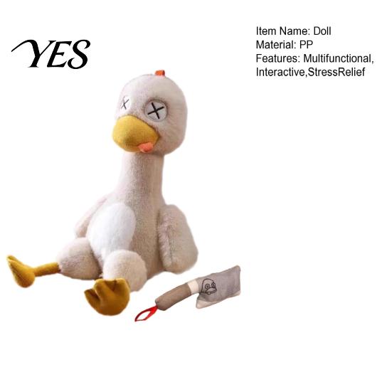 Soft Sensory Toy Magnetic Detachable Duck Plush Toy, Cute Stuffed Animal with Removable Limbs, Fidget Stress Relief Doll for Desk Room Decor