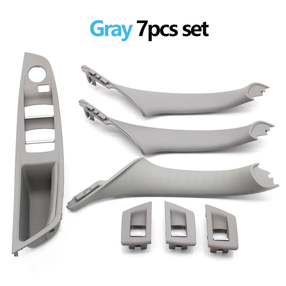 

LHD салон автомобиля подлокотник дверная ручка панель внутренняя накладка набор для BMW 5 серии F10 F11 F18 520i 523i 525i 528i 535i Gray 7PCS Set