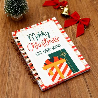 College Survival Christmas Gift Card Book DIY Spiral Binding Festive Design