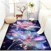 Mehrere Größen Fantasy sternenklare Blumen Teppich für Wohnzimmer Schlafzimmer Sofa Heimdekor Rus Rutschfeste Bodenmatte Luxuriöses Geschenk