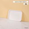 PP Wood Grain Plastic Serving Tray - Rectangular, Food Grade, Round Edges, Commercial Bread Plate.