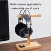 Massivholz Kopfhörerständer für Schreibtisch Universeller Halter mit Aufbewahrungsbasis für Gaming- und Sound-Enthusiasten