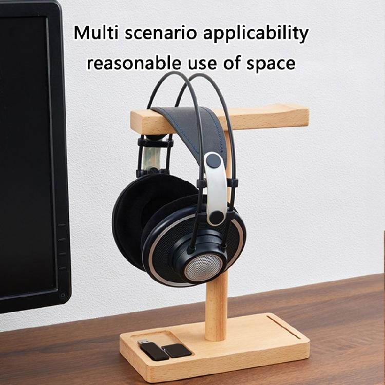 Massivholz Kopfhörerständer für Schreibtisch Universeller Halter mit Aufbewahrungsbasis für Gaming- und Sound-Enthusiasten