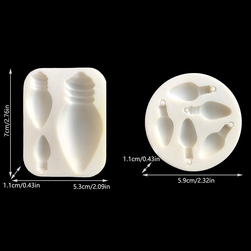 Stampi in Silicone per Lampadine Decorazioni per Torte in Fondant Natalizio Strumenti per Decorare Caramelle Argilla Argilla al Cioccolato Pasta di Gomma Stampo Strumento per Dolci e Pasticceria
