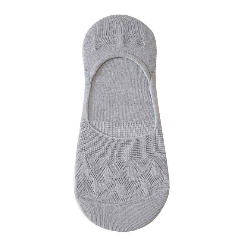 Summer Mesh Boat Socks for Women, Breathable Cut-out Shallow Mouth Solid Color Invisible Socks, Boneless Short Socks for Women