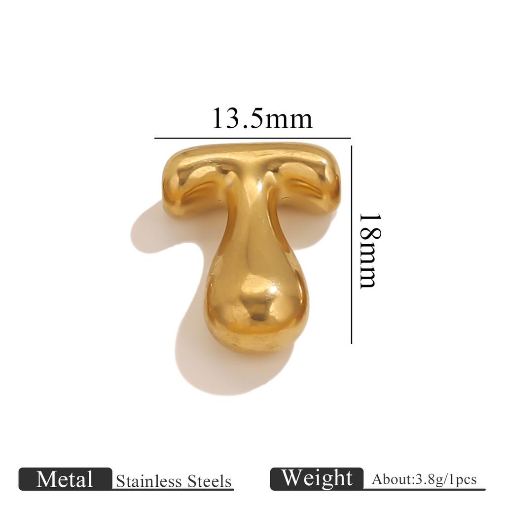 5 Stück Edelstahl 18K PVD-beschichtet A bis Z Englische Buchstaben Anhänger DIY Wasserdichter Schmuck Geschenk Handgefertigtes DIY Zubehör