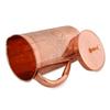Kupfer geprägter stilvoller Hammer-Wasserkrug, 1500 ml, mit 4 Kupfer-Wassergläsern