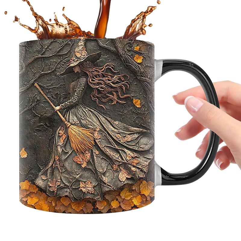 350ml Halloween Witch Coffee Mug  Coffee Tea milk Mugs Home Breakfast Milk Cup Afternoon Tea Coffee Cup tea cup Halloween Gifts