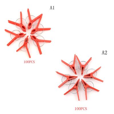 100 Stuks Plastic Entclips Tuin Groenteplanten Plat en Rond