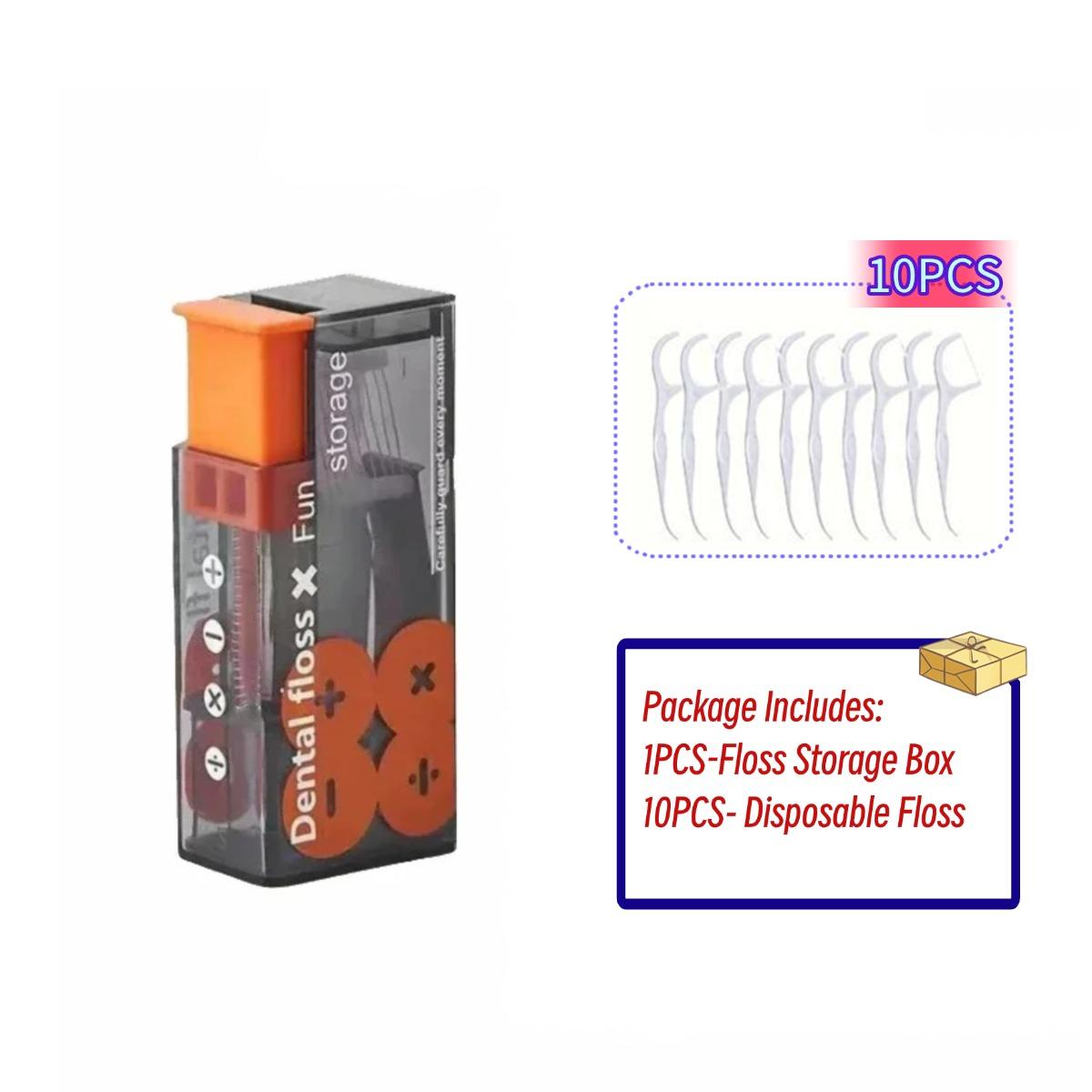 

Пластиковая коробка для зубочисток, диспенсер для палочек для зубной нити, портативная коробка для зубной нити, автоматическая всплывающая коробка для хранения зубной нити 1 Box+10pcs Dental Floss