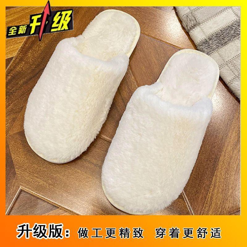 2025 осень и зима новые хлопковые тапочки женские модные домашние для улицы с плоской подошвой для общежития теплые домашние нескользящие хлопковые тапочки