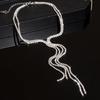 European American Style Double Layer Rhinestone Tassel Necklace Versatile Luxury High-End Fashion Chains for Commuting Chain