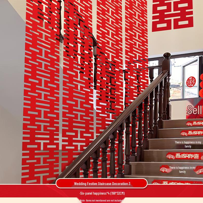 Набор декора для свадебных перил: Фонари, Цветы и Композиция для Жениха, Невесты и Нового Дома