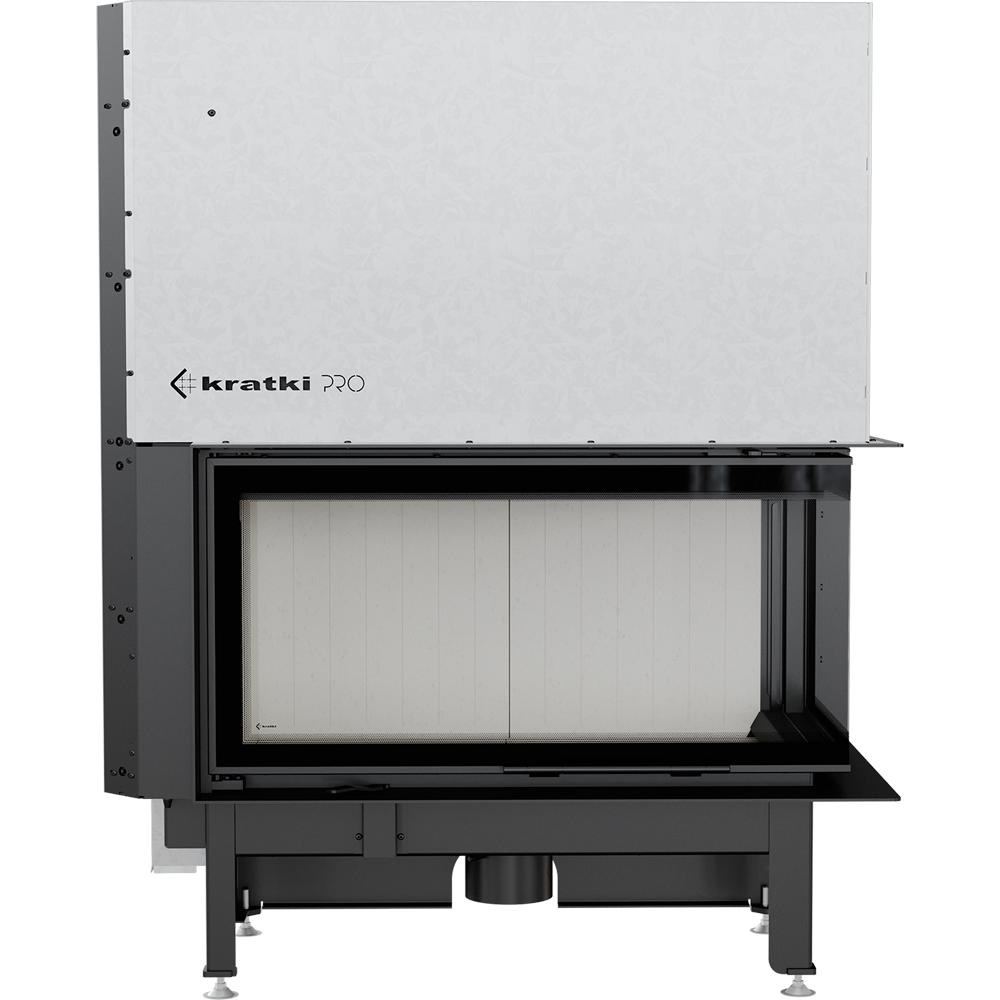 Steel Fireplace KRATKI NADIA Right 14 kW Ø 200 Lift-up