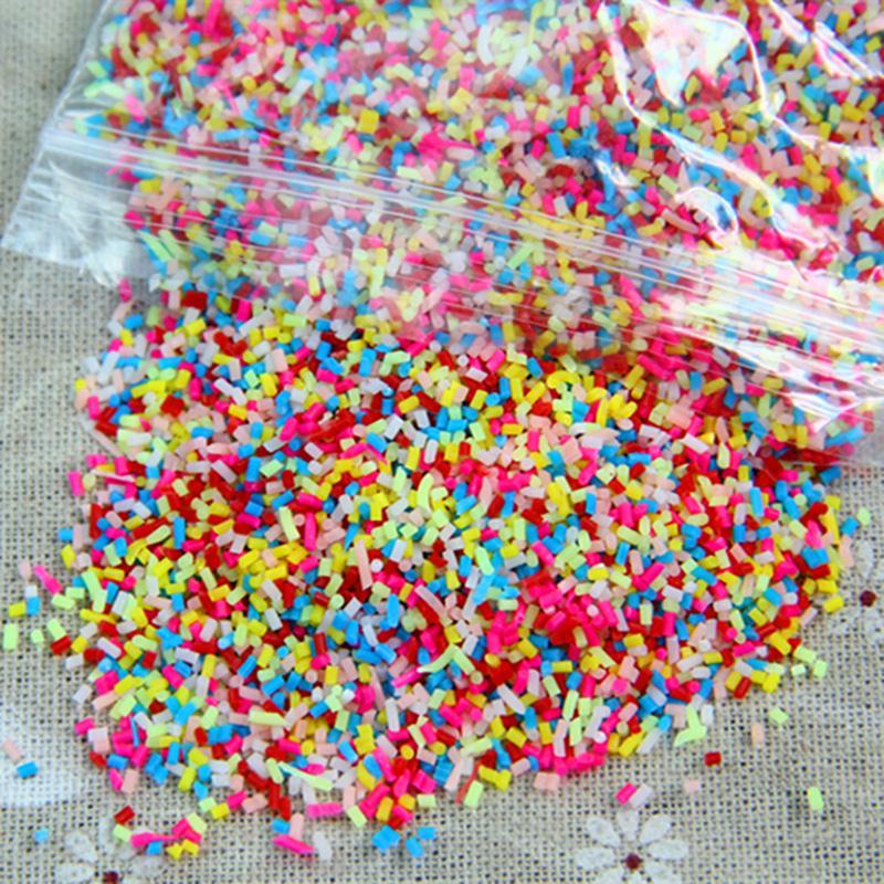 100g DIY Material Set Multicolor Polymer Clay Particles for Making Food Toys Phone Case Decorations