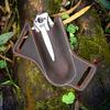 Folding Knife Sheath for Men Cowhide EDC Knife Belt Tool Carrier Pouch for Lighter Car Key Brown