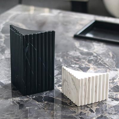 Modern Light Luxury Imitation Marble Geometric Bookend Ornaments Model Room Study Office Art Abstract Bookend Accessories