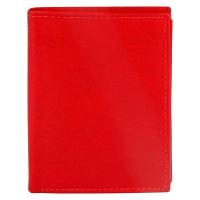 Wallet - EXCELLANC - Bilal - Genuine Leather - Red - Vertical Format 8 Slots
