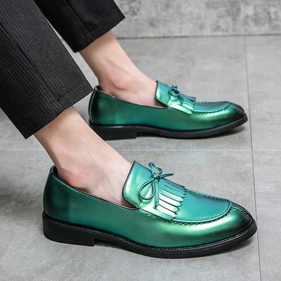 Pánské mokasíny Nobility Shoes Retro Třásně Formální Business Fialové Svatba Plesové Saká Zelený Smoking Párty Boty Velikost Plus