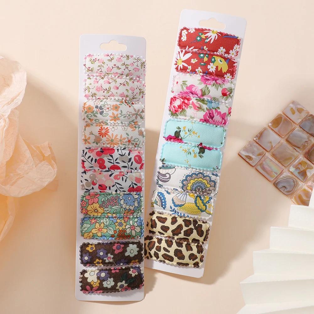 

РАДУЖНЫЕ БАНТЫ 20 шт. Милые цветочные заколки для волос BB с принтом для девочек 2,2 Дофаминовые заколки Головные уборы Детские аксессуары для волос