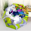 Pippi Longstocking Print Automatic Open Close Umbrella, Portable Foldable Umbrella, for Outdoor Commute Camping Trip, Ideal Birthday Gift