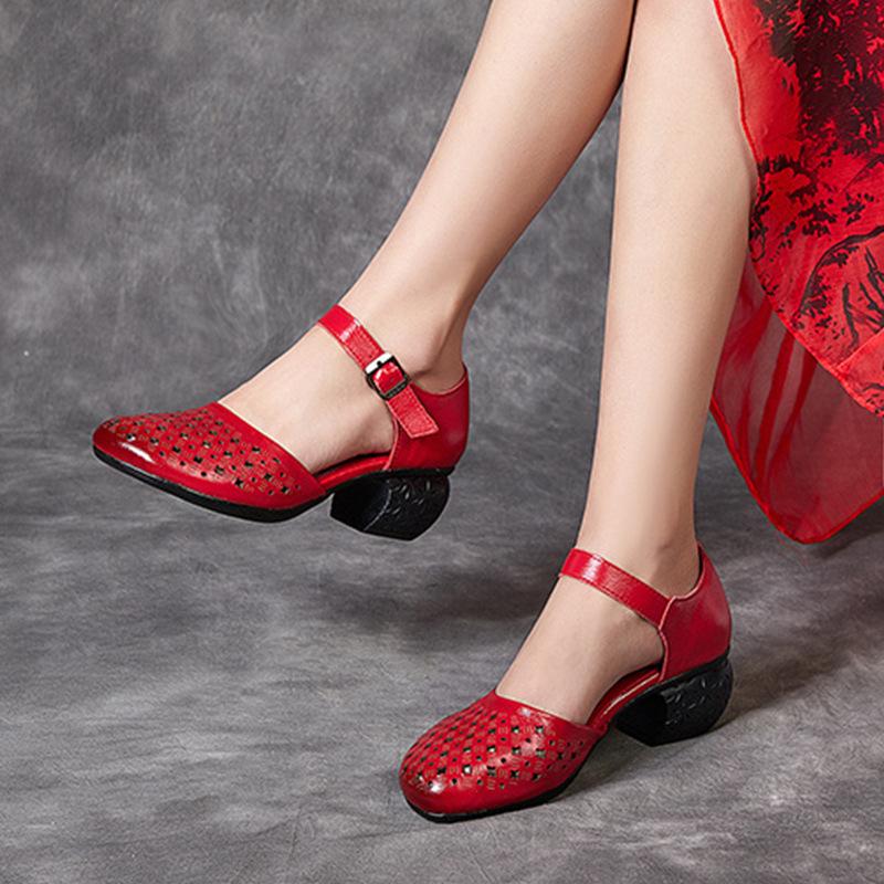 Damesko Sommer Hulesko Sandaler Hode Kuskinn Sandaler