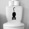 Adesivo per Tavoletta del WC Gatto Riccio Impermeabile Rimovibile Decalcomania Murale per Bagno Decorazione per la Casa