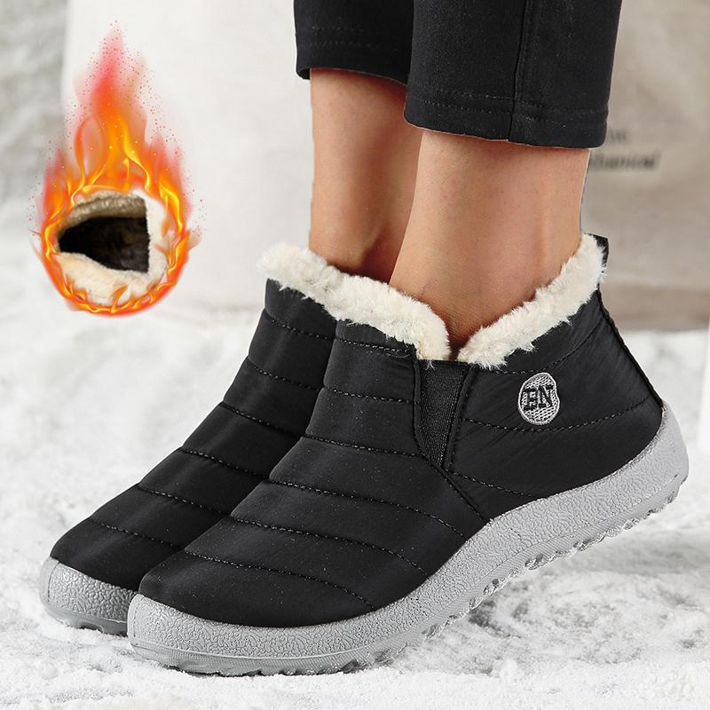 Boots Woman Snow New Women Shoes Slip On Ladies Shoes Plus Size Unisex Waterproof Ankle Boots Fur Botas Mujer Boots Women