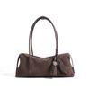 Chic Tassel Design Women Armpit Shoulder Bag Caramel Coffee Color High-end Suede Cow Leather Women Handbag Winter