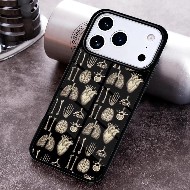 Medical Human Anatomy Soft Phone Case for iPhone 17 16 15 Pro Max Air 14 13 12 11 Plus Shockproof Capa Cover