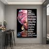 You Are Beautiful Abstract Colorful African Black Woman Poster Inspirational Wall Art Decor Canvas Painting Home Decorative