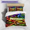 3pcs Duvet Cover Set (1*Duvet Cover + 2*Pillowcase, Without Core), Custom Name Teenage Mutant Ninja Turtles Pattern Bedding Set, Home Bedroom Decor Gi