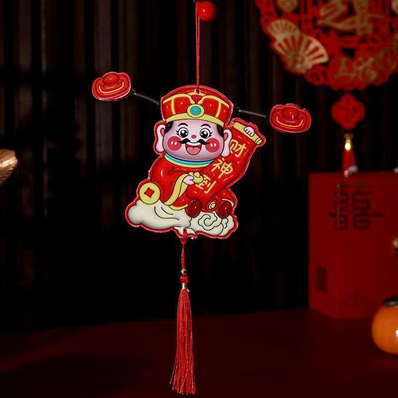 

Магнитная наклейка на холодильник на Китайский Новый год Магнит на холодильник Бог Богатства Подвески Год Лошади 2026 Праздник Весны Украшение