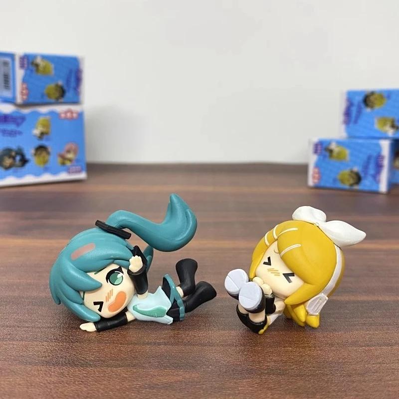 Anime Figure Hatsune Miku Kagamine Rin Kagamine Len Megurine Luka Collection Ornaments Blind Box Toys Children Gifts