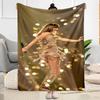 Coperta di Flanella Scintillante per Performance di Taylor Swift - Morbida e Adatta per Divani, Letti, Uffici, Viaggi, Tutte le Stagioni, Ottimo Regalo per Feste e Compleanni.