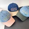 Soft Top Peaked Cap Embroidery Sun Hat Casual Sun Visor Cap  Outdoor