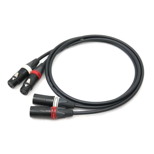 MOGAMI 2549 Red and White XLR Microphone Cable (0.5m)
