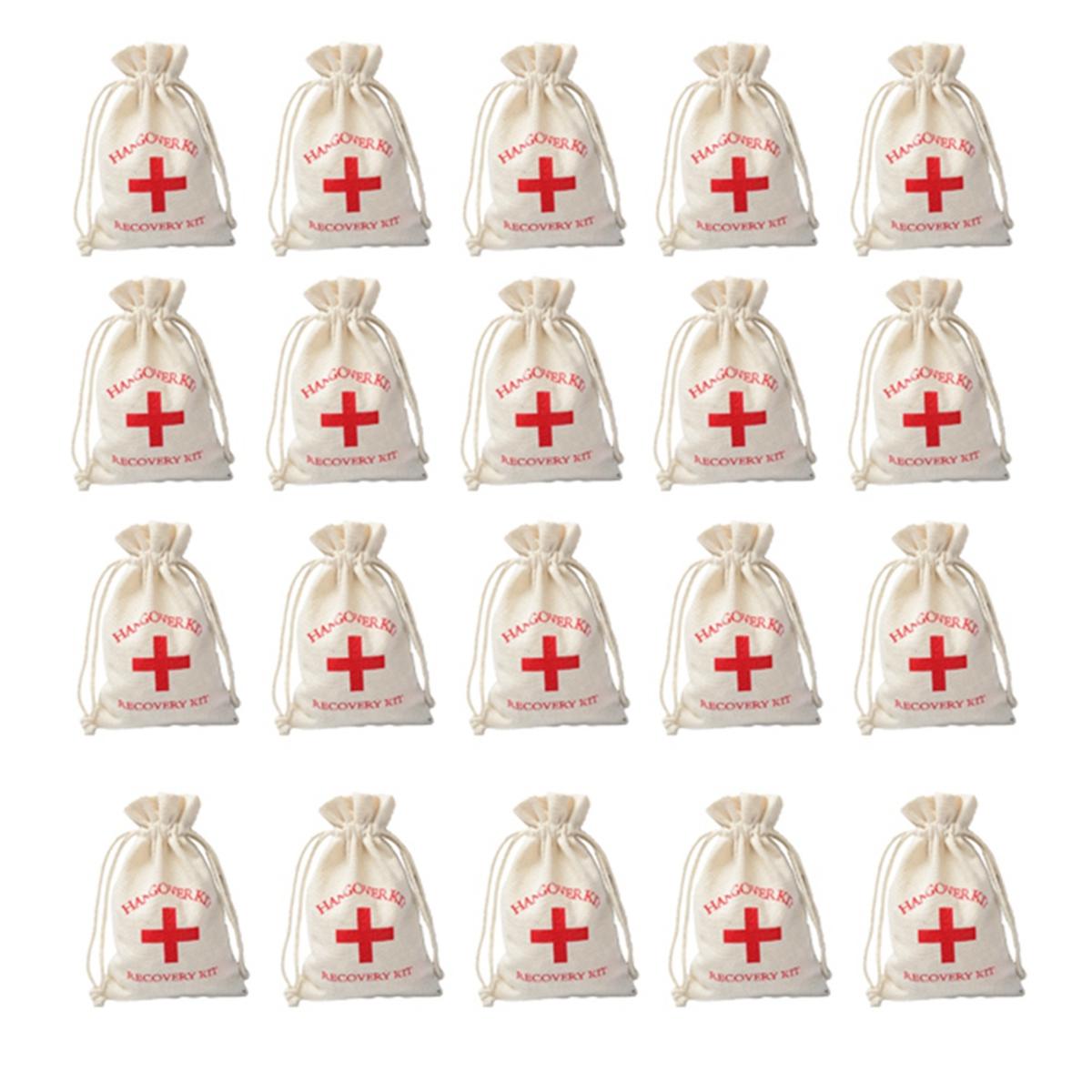 

2025+20Pcs Wedding Favor Holder Bag Kit Bags for Guests Gift Red Cotton Linen Pouches Festival Event Party China Mainland