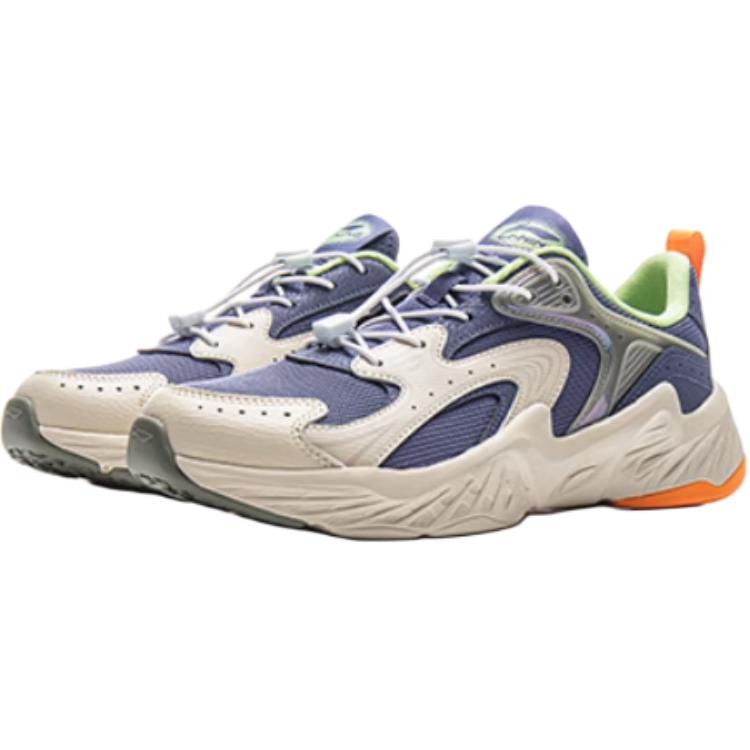 Li Ning Kids Sports Lifestyle Series Comfortable Versatile Shock Absorbing Durable Rebound Low Top Casual Shoes Kids sneaker Light-Blue YKCV104-3