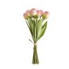 9pcs/bunch Silk Artificial Tulip 39cm Fake Flower Realistic Faux Tulip Bouquet  Home
