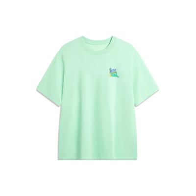 Ανδρικό T-shirt με Στρογγυλή Λαιμόκοψη, Απορροφητικό Ιδρώτα, Κοντομάνικο, Εκτύπωση Γραμμάτων, Δροσερό Πράσινο AHSU305-3