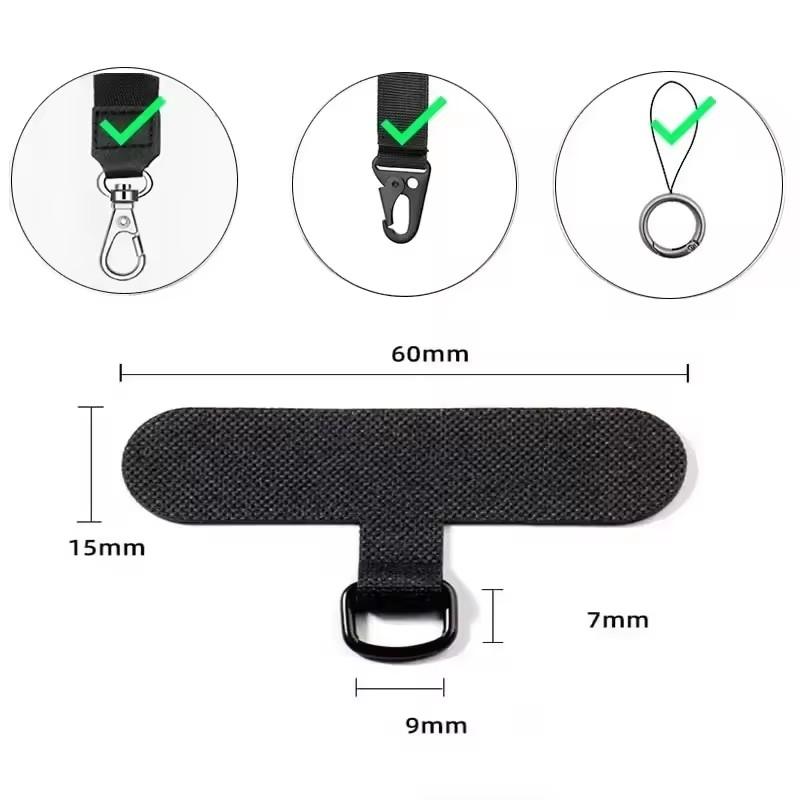 10/5/1Pcs Universal Tpu Handy Anti-verlorene Lanyard Karte Dichtung Nylon Abnehmbare Telefon Hängen Cord Strap Patch Tether Pad