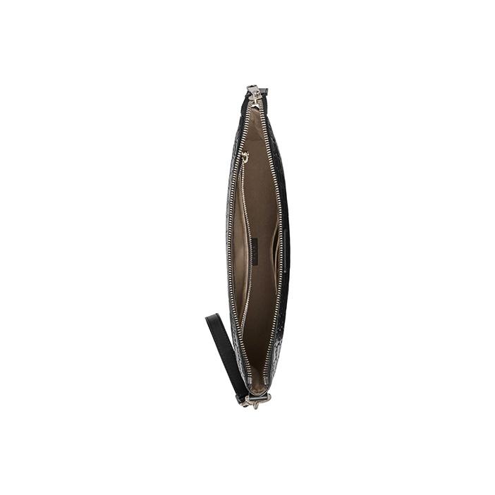 Gucci Monogram Logo Embossed Leather Clutch Men Clutch Black 473881-DMT1N-1000