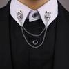 1 Pair Fashion Retro Men Brooches Wolf Animal Brooch Pins for Men And Women Wolf Brooch Shirt Collar Pin Brooch