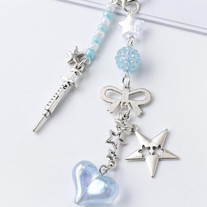 Contemporary Dolphin Keychain Metal Bag Charm Retro Design Keyring Compact Travel Accessory Pendat Bag Pendant