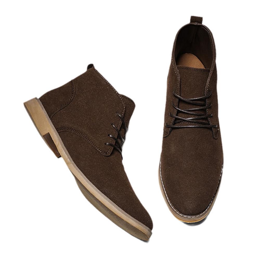 Men's Leather Martin Boots, Large Size 46, Low-Top, Pointed Toe, European and American Style