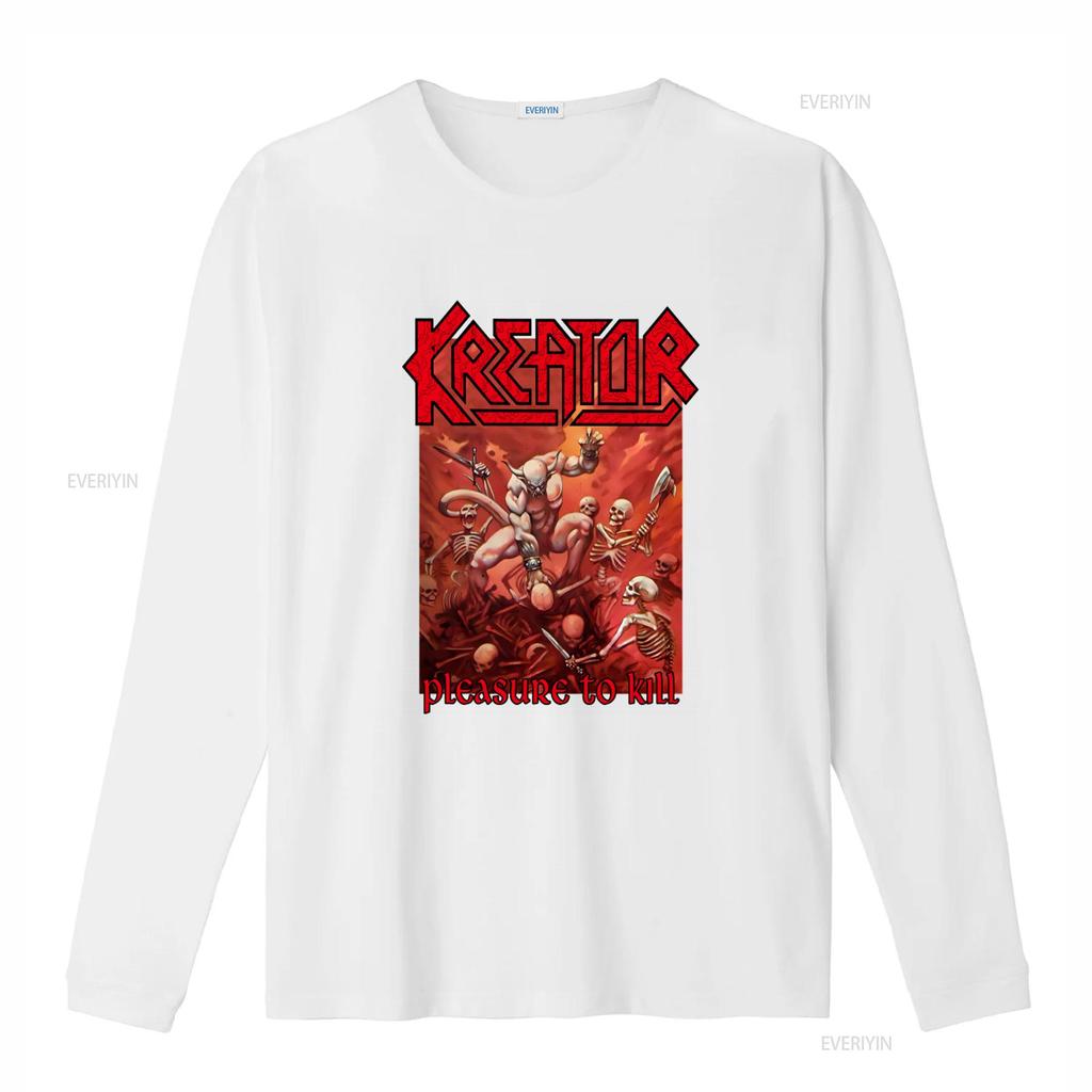 KREATOR Pleasure To Kill Print T Shirt for Men Heavy Metal Band Design Available In S Size Vintage Washed Versatile Casual